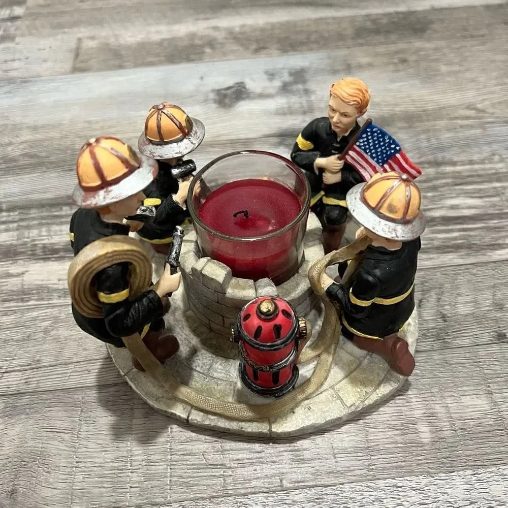 Continental Creations Firefighter candle holder